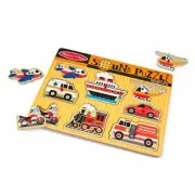 Melissa Doug 10725 Vehicles Sound Puzzle, Assorted Colours Lime Green