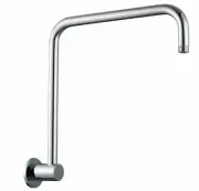 Chrome Round Brass Shower Arm Gooseneck High Rise Wall Mounted For Rain Head