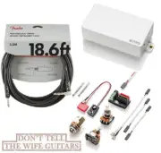 EMG 60 WHITE ACTIVE HUMBUCKER PICKUP SHORT SHAFT POTS & WIRING ( FENDER 18FT )