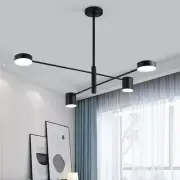 Large Chandelier Lighting Kitchen Lamp Bar LED Pendant Light Black Ceiling Light
