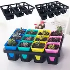 Black Seeding Boxes Dish 6/12 Hole Potted Bracket Flower Pots Storage Tray