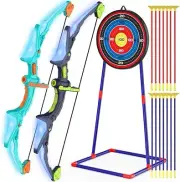 Juego de 2 arcos y flechas para niños con luces LED 14 flechas con ventosa.neuvo