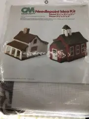 Vintage 1978 Columbia Minerva Needlepoint Idea Kit Store House 8238 NEW