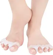 Gel Toe Separator, Toe Spacers Rubber Toe Stretchers Used for Sports Activities, Yoga Practice & Running for Men and Women Bunion Pain Relief Toe Straightener Achilles Stretcher (1 pair)