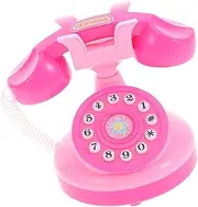 Didiseaon Corded Landline Phone Toy Vintage Style Boys and Girls Pretend Play Educational Phone Lightweight