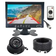 7" Monitor 8Pin Metal + 4Pin Reverse Dome Camera for Car Truck Camper Rear View