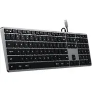 Satechi Slim W3 USB-C Wired Keyboard for Mac (Space Grey)