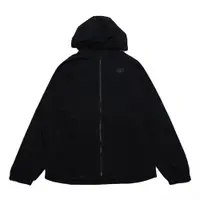 在飛比找PChome24h購物優惠-NEW BALANCE 外套 黑色 小LOGO 連帽 風衣外