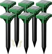 X-PEST Solar Mole Repellent Stakes, Waterproof Groundhog Repellent Outdoor Ultrasonic Animal Repeller