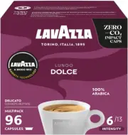 Modo Mio Lungo Dolce 96 Pods 100% Arabica Dried Fruits Sweet Espresso Intensity