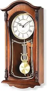 AYRELY® 22IN Grandfather Vintage Wall Clock with Pendulum and Chime, Hour/Quarter-Hour Chime, Mahogany Wooden Frame, Large Vintage Wall Clock for Living Room,Home Decor Gift