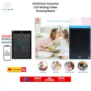 10/12/inch Colourful LCD Writing Tablet Drawing Board Pad Kids XMas Gift Toys