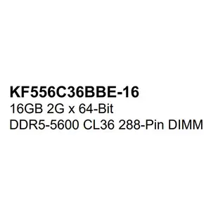 【MR3C】含稅 KINGSTON 獸獵者 16GB 16G DDR5 5600 記憶體 KF556C36BBE-16