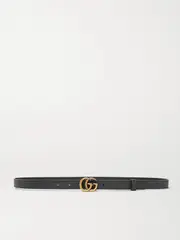 [Gucci] Gucci - Leather Belt - Black - 100 100 Black