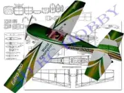 Extra 300 37" Aerobatic 3D RC Airplane Laser Cut Balsa Ply Short Kit & Plans