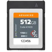 ProMaster Cfexpress Type B 512GB Advanced 800 MB/s write speed 1700 MB/s read sp.