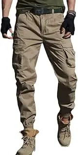 [Haitpant] Men Khaki Casual Pants Military Tactical Joggers Camo1 Cargo Pants Multi-Pocket Black Army Trousers