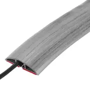 Floor Cord Cover 4ft, Cord Hider for Floor Cable Management Grey Wood
