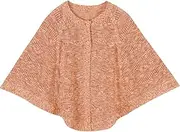 [らくラクパートナー] Wacoal Raku Partner DAL599 Women's Poncho, Short Length (Around The Waist), Cotton Blend (Body) Senior