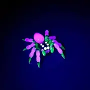 Custom Spider Uranium Vaseline Spider Limited Jumping Spider Pink Glow