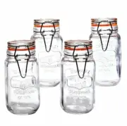 Home Essentials Set Of 4 Bail & Trigger Spice Jars 5 Oz.