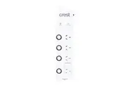 Crest Surge Protected 4-Socket Power Board Strip w 4 Individual Switches White