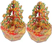 KALLORY 1 Pair Large Money Tree Paper Banknotes for Ancestor Worship Festival Burning Traditional Ghost Money Tree for Wisdom Prosperity