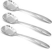 ERCRYSTO Stainless Steel Square Spoons - Set of 3 (Large)