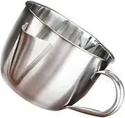 STOBAZA Stainless Steel Oil Filter Pot Multi Functional Grease Container with Shaped Nozzle Capacity User Friendly Handle for Reusing Cooking Oil and Convenient