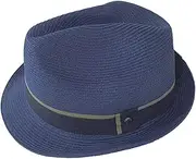 [TED BAKER] Men's Jaxx Dark Blue Straw Trilby HAT Medium/Large