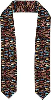 [SKKNT] I Love My Dog Dachshunds Print Graduation Shawl Stole For Academic Commencements Honor Sash Congratulations Gift, Flattened, One Size