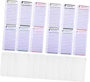 DOITOOL Loose Leaf Zipper Bag 24pcs Sheets Binder Pockets Expense Tracker Cash Envelope Sheets