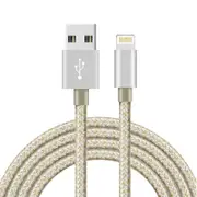 Catzon 1M 2M 3M Several Packs iPhone Cable Phone Charger Nylon Braided Fast Charger Cable USB Cord -Gold Silver
