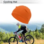 Cycling Hat Keep Warm Orange 26x17cm Polar Fleece Fabric 1 Pcs