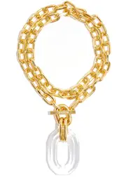 Rabanne Double Chain XL Link Gold-plated Necklace ONE SIZE