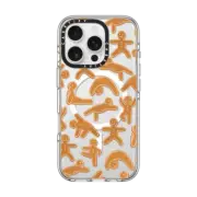 iPhone 16 Pro Clear Case MagSafe Compatible yoga gingerbread man / xmas pattern