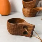 Handy Cup Finnish Cup Water Cup Breakfast Cup Turtle Shell Acacia Wood Milk Cup