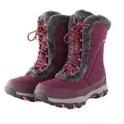 Catzon Womens Winter Snow Boots Plus Velvet Warm Shoes-Red