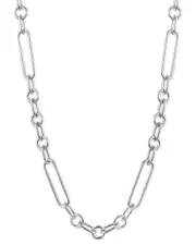 Jane Basch Cool Steel Stainless Steel Paperclip Chain Necklace