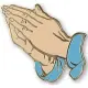 Praying Hands Hard Enamel Pin: Cloisonne Pin