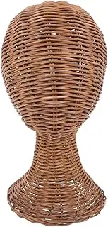 Rattan Woven Hat Display Stand: Mannequin Head For Hats Wigs Jewelry - Tabletop Organizer For Home Retail Exhibitions Anti-tip Base Design