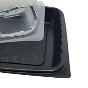Ecopax PP Pebble Box Food Container Serving Tray with Vented Lids 150 sets/ctn