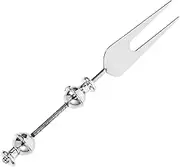 BUGUUYO Beadable Stainless Steel Fork DIY Fruit Appetizer Utensil for Household Tableware Versatile Beaded Design for Elegant Dining Personal Style