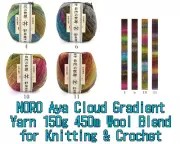 NORO Aya Cloud Gradient Yarn 150g 450m Wool Blend for Knitting & Crochet