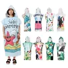 Women Men Fashion Hooded Wetsuit Towel Robe Beach Changing Towel Surf Poncho