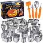 Pumpkin Carving Kit for Kids with Hammer, 25 PCS Pumpkin Carving Tools Heavy ...