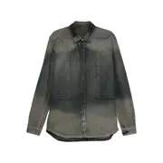 [Rick Owens] Rick Owens Button-down Denim Shirt 50 IT GREY