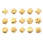 15Styles/Set Small Lu Ban Lock IQ Brain Teaser Educational Toy for Kids2040