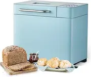 Electric Bread Maker, 19 Automatic Programmes, with Yeast & nut dispensers, 15 Hours Digital Timer, Intelligent Electric Yogurt Cake Bread Toast Baking Machine Bread Makers, Blue