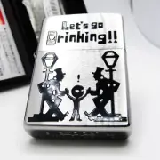 Comical MIX Alien & Drunk Engraved Zippo Oil Lighter 2023 MIB